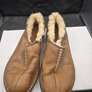 Cozy Brown Shearling Slip-On Loafers